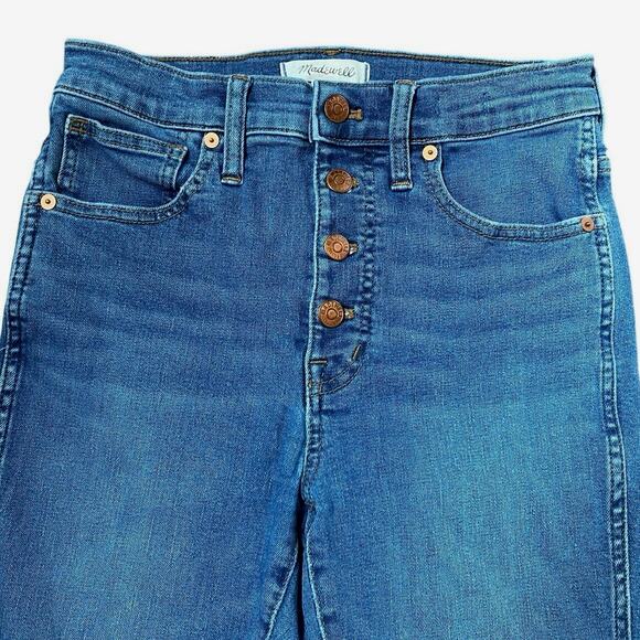 Madewell Petite 10" High-Rise Skinny Crop Jeans| Button-Front TENCEL™ Denim 27P - Picture 15 of 16